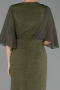 Robe de Soirée Grande Taille Longue Kaki ABU2979