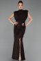 Robe de Soirée Grande Taille Longue Brun ABU6690