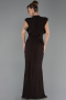 Robe de Soirée Grande Taille Longue Brun ABU6690