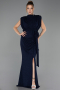 Robe de Soirée Grande Taille Longue Bleu Marine ABU6690