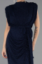 Robe de Soirée Grande Taille Longue Bleu Marine ABU6690