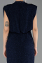 Robe de Soirée Grande Taille Longue Bleu Marine ABU6690