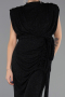 Robe de Soirée Grande Taille Longue Noir ABU6690