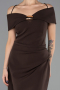 Robe De Invitation Grande Taille Midi Brun ABK2707
