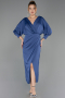 Robe de Cérémonie Midi Satin Indigo ABK2708