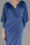 Robe de Cérémonie Midi Satin Indigo ABK2708