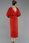 Robe de Cérémonie Midi Satin Brique ABK2708
