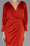 Robe de Cérémonie Midi Satin Brique ABK2708