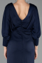 Robe de Cérémonie Midi Satin Bleu Marine ABK2708