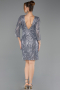 Robe de Soirée Courte Anthracite ABK1599