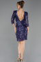 Robe De Soirée Courte Violet ABK1599