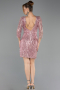 Robe de Soirée Courte Poudre ABK1599