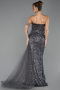 Robe de Soirée Longue Anthracite ABU4772