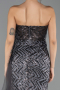 Robe de Soirée Longue Anthracite ABU4772