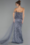 Robe de Soirée Longue Gris ABU4772