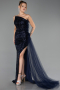 Robe de Soirée Longue Bleu Marine ABU4772