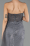 Robe de Soirée Longue Pierreux Anthracite ABU6691