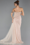 Robe de Soirée Longue Pierreux Or ABU6691