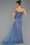Robe de Soirée Longue Pierreux Indigo ABU6691