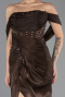Robe de Soirée Longue Mousseline Brun ABU6692