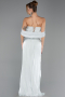 Robe de Soirée Longue Mousseline Menthe ABU6692
