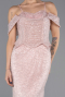 Robe De Fiançailles Grande Taille Longue Dantelle Poudre ABU6694