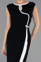 Robe De Invitation Grande Taille Midi Noir ABK2710