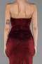 Robe de Soirée Longue Rouge Bordeaux ABU6695