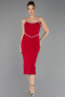 Robe de Cérémonie Midi Rouge ABK2702