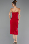 Robe de Cérémonie Midi Rouge ABK2702