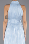 Robe de Soirée Longue Mousseline Bleu clair ABU6706
