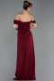 Robe de Soirée Longue Rouge Bordeaux ABU6696
