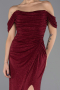 Robe de Soirée Longue Rouge Bordeaux ABU6696