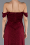 Robe de Soirée Longue Rouge Bordeaux ABU6696