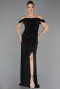Robe de Soirée Longue Noir ABU6696