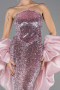 Robe de Soirée Grande Taille Longue Squameuse Poudre ABU6698