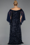 Robe De Soirée Grande Taille Longue Bleu Marine ABU6687
