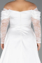Robe Grande Taille Longue Satin Blanc ABU5261