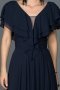 Robe de Fiançaille Longue Bleu Marine ABU032
