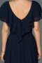Robe de Fiançaille Longue Bleu Marine ABU032