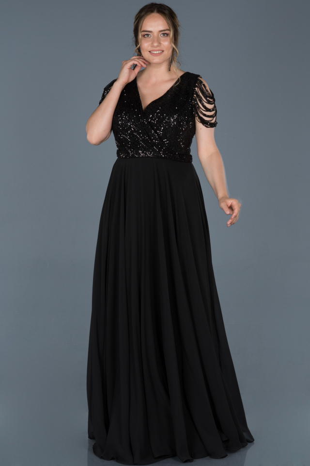 robe de soirée noire grande taille