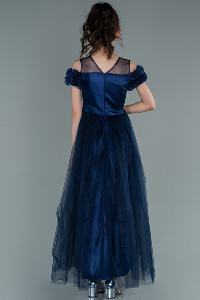 Robe De Soirée Junk Food Rayée Bleu Marine Et Blanc Taille M - Style Shirt Dress