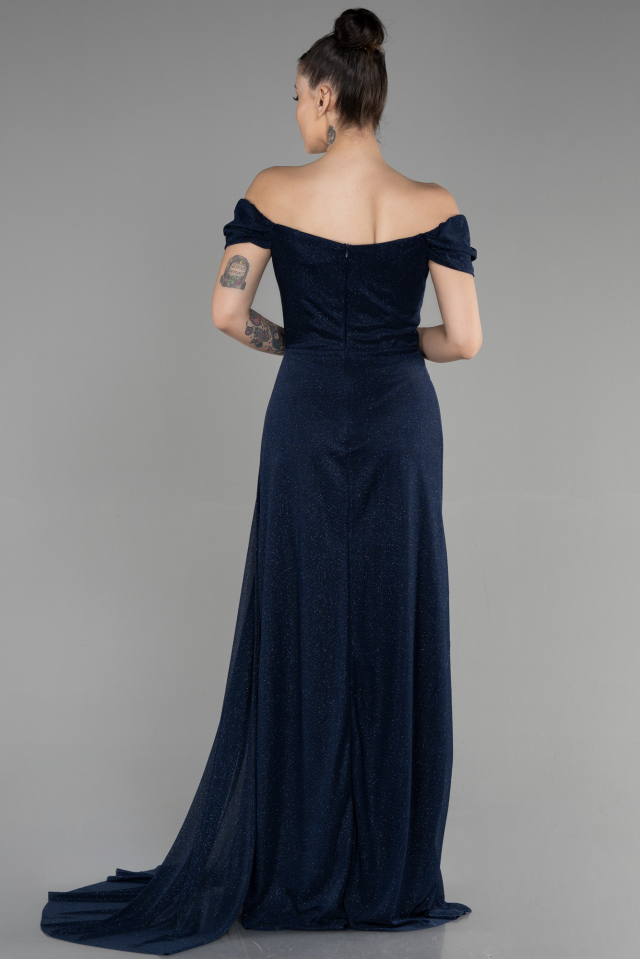 Robe de soirée discount longue bleu nuit