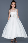 Robe de Soirée Enfants Longue Blanc ABU786