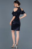 Robe de Soirée Courte Bleu Marine ABK323