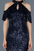 Robe de Soirée Courte Bleu Marine ABK323