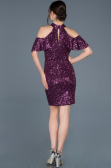 Robe de Soirée Courte Violet ABK323