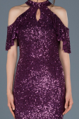 Robe de Soirée Courte Violet ABK323