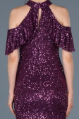 Robe de Soirée Courte Violet ABK323