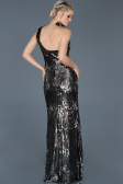 Robe de Soirée Longue Anthracite ABU835